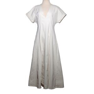 Modern Citizen Womens Cotton Maxi Dress White V-Neck Size XL Cottage Farm Maiden